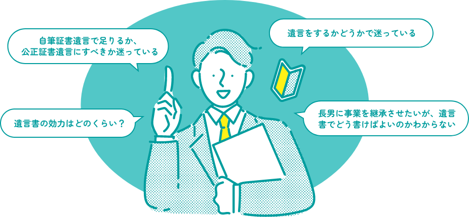 画像：遺言作成に関するお悩み